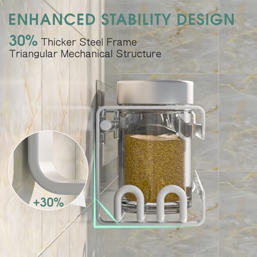 4 Pack Wall Mounted Spice Rack for Kitchen Cabinet,RV,Camper,White - view 3