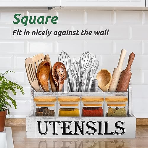 Extra Large Kitchen Utensils Holder, 2 Tier, 4 Compartments - view 5
