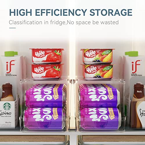 Soda Can Dispenser for Refrigerator with Lids, Stackable, 2 Pack - view 6