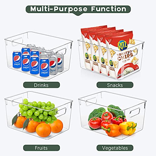 4 Pack Kitchen Organizers-Clear Plastic Storage Bins - view 3