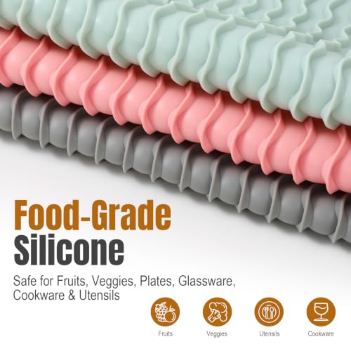 2 Pack Silicone Dish Drying Mat for Kitchen Counter Shower Caddy Rack Waterproof Under Sink Placemats Trivets Coffee Bar Accessories Utensil Holder Essentials Home Dining Decor Must Haves 2026 - view 5