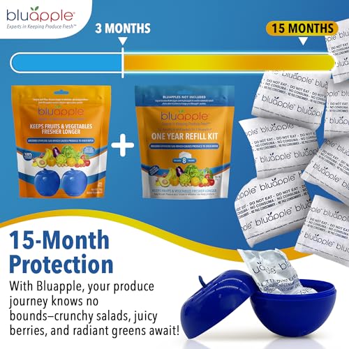 Produce Saver Ethylene Gas Absorber - Fresh Fruit & Vegetable Storage for Refrigerator, Kitchen Must Haves, Produce Keeper, Fruit Saver, Each Packet Lasts 3 Months, BPA Free - 15-Month Bundle - view 4