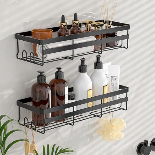 2 Pack Adhesive Shower Caddies, No Drill Bathroom Shelves, Large - view 2
