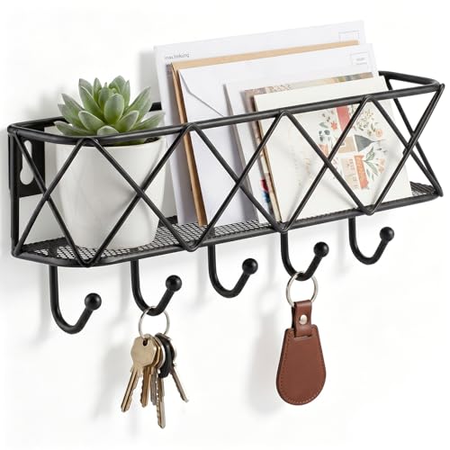 Key Holder Wall Mount, Metal Key Rack, 9.8”Lx2.1”Wx4.1”H