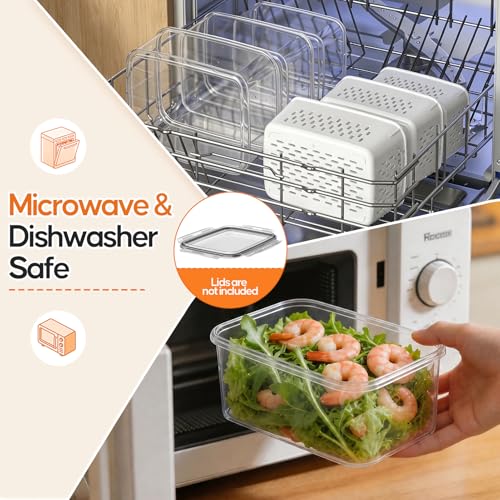 Fruit Storage Containers for Fridge, 3 Pack Plastic Food Storage Container - view 7