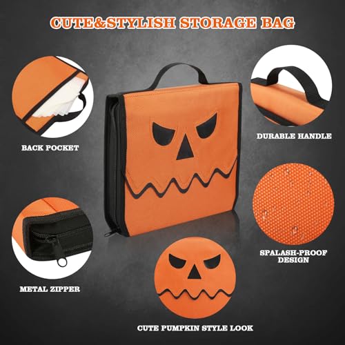 Halloween Pumpkin Carving Kit Tools, 10 PCS Professional Carving Knife with Unique Storage Bag and 25 PCS Pumpkin Carving Stencils, Stainless Carving Set for Halloween Decor, Home Essentials - view 5