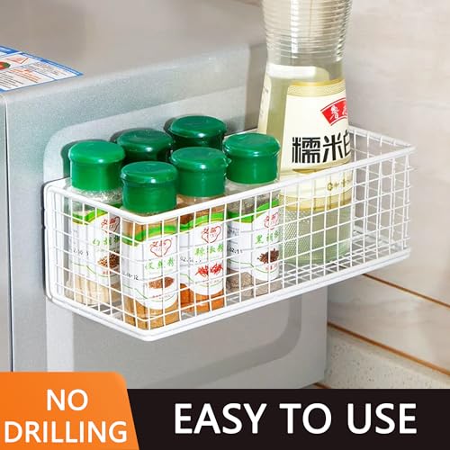 Magnetic Shelf Fridge Basket Bin for Whiteboard Washer Dryer Locker Cabinet - view 6