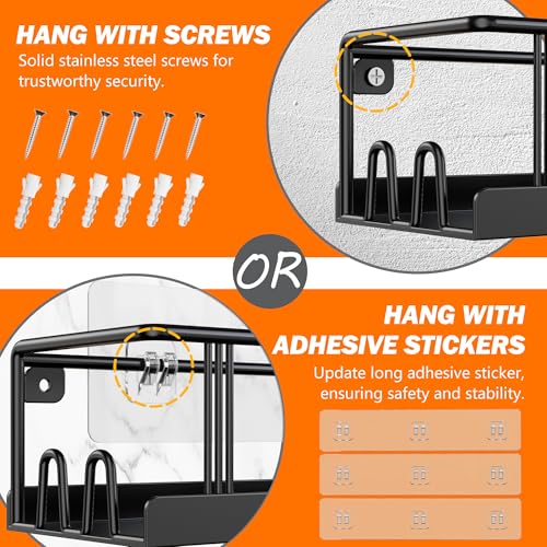 Spice Rack Wall Mounted 3 Pack,RV Spice Rack,Black - view 3