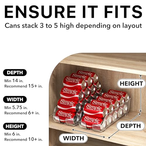 Soda Can Organizer Dispenser Refrigerator/Pantry, Set of 6 - view 4