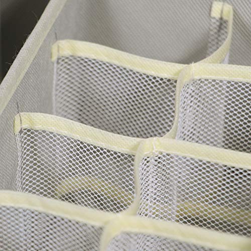 12 Pack Foldable Drawer Organizer Dividers Cloth Storage Box Closet Dresser Organizer Cube Fabric Containers Basket Bins for Underwear Bras Socks Panties Lingeries Nursery Baby Clothes Gray - view 4