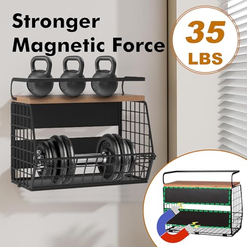 Fruit Basket 2 IN 1 Magnetic & Hanging Wall Produce Basket with Spice Rack for Potato and Onion Storage for Pantry,Kitchen Countertop and Fridge Organizer 2 PCS - view 3