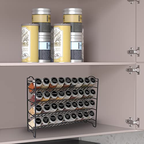 Spice Rack Organizer with 36 Spice Jars 4 oz, 396 Spice Labels - view 2