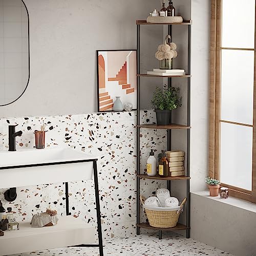 5 Tier Corner Shelf, 65" Tall Corner Shelves for Living Room Decor - view 6