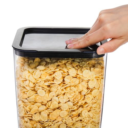 2 Pack Cereal Dispenser Countertop, 5.5L Large Capacity Cereal Container Storage, Dry Food Dispenser for Rice, Grain, Nuts, Candies, Oatmeal, Beans, Snacks, Cat Food, Dog Food - view 6
