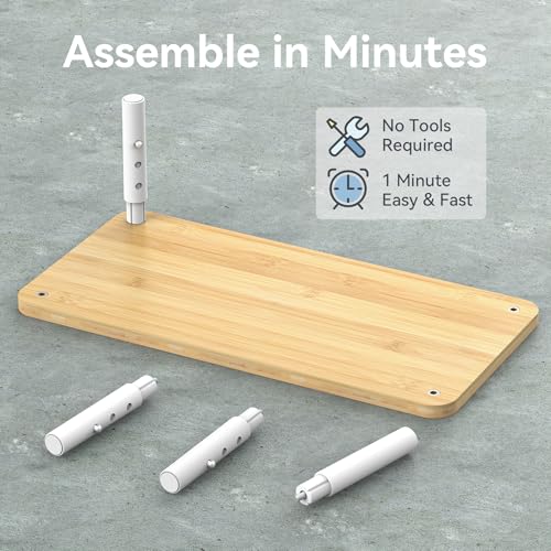 Bamboo Cabinet Organizer Shelf 2 Pack, Height Adjustable - view 6