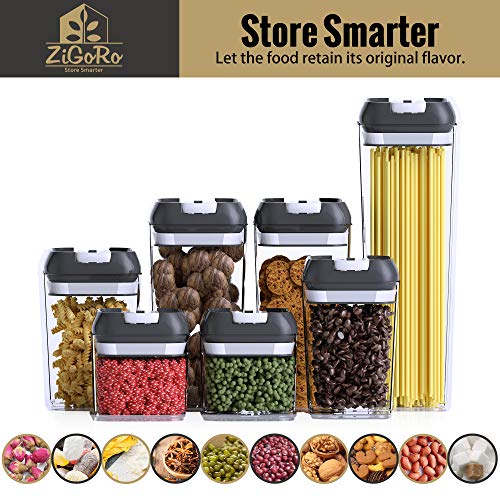 ZiGoRo Airtight Kitchen Food Storage Container Set with Lids - Pantry Kitchen Organizer Containers- Perfect as Cereal, Flour or Sugar Containers with Labels, Marker, Measuring Spoons & Spaghetti Gauge - view 5