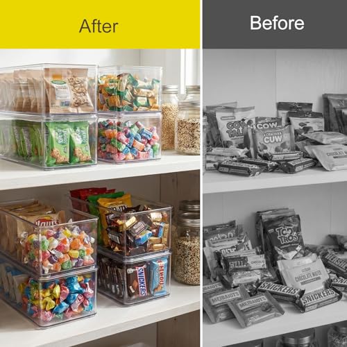 4 Clear Pantry Organizer Bins for Kitchen Drawer, Refrigerator - view 4