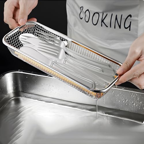Utensil Drying Rack, 2 Pack Utensils Holder Dishwasher Silverware Basket - view 5