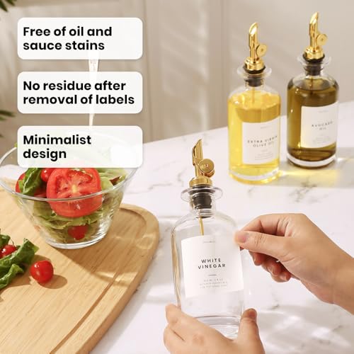 Premium Olive Oil Dispenser Bottles for Kitchen with Pourer - Oil and Vinegar Dispenser Set, Glass Dispenser for Kitchen, Dispenser Bottle of 350ml - Set of 2 - view 5