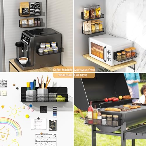 Magnetic Shelf Spice Rack Fridge Basket Whiteboard Washer Dryer Locker - view 6