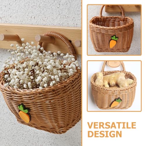 Wall Hanging Flower Basket 18x17x15cm Plastic Onion Ginger Holder - view 5