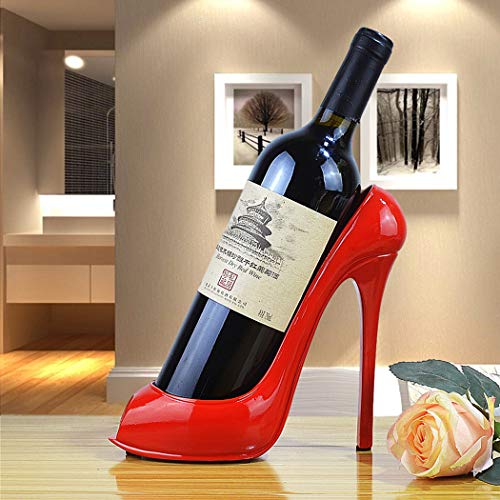 High Heel Wine Bottle Holder Countertop Storage Stand for Wedding Party Home Decor (Red High Heel) - view 4