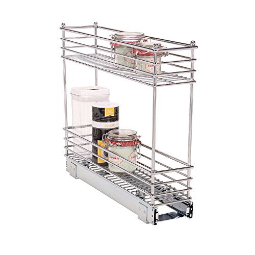 Chrome 2-Tier Sliding Cabinet Organizer, 5" - view 6