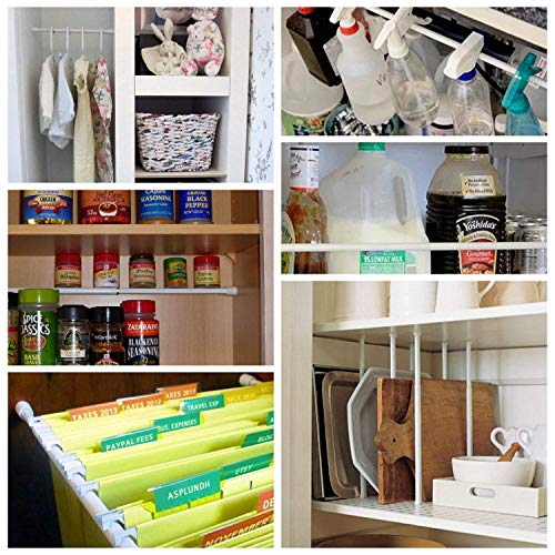 Adjustable Tension Rod 40-70cm - White | No Drill Shower Curtain Rod & Closet Organizer | Heavy Duty Spring-Loaded Rod for Bathroom, Kitchen, Shelving -1pcs - view 4