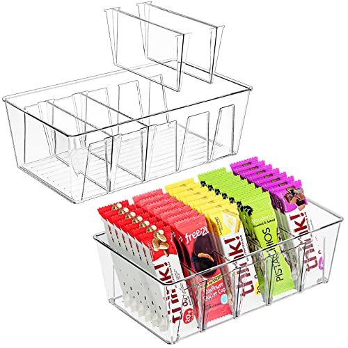 2 Pack Pantry Organization and Storage Bins for Kitchen Fridge