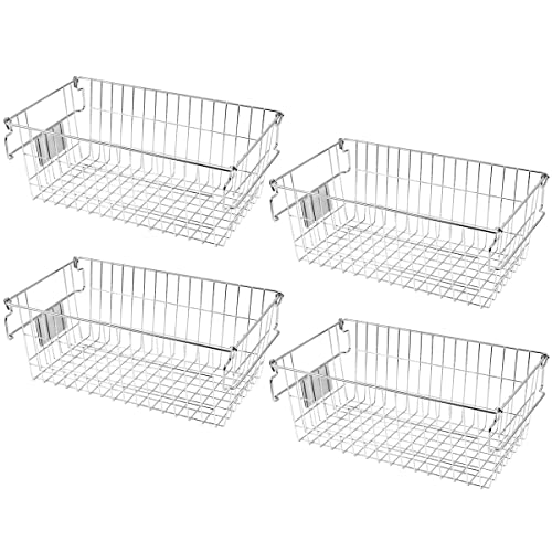 Stacking Chest Freezer Baskets Organizer Bins Metal Wire Baskets