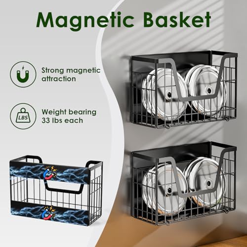 2 Pack Magnetic Shelf for Fridge, Fruit Potato & Onion Storage Bins - view 2