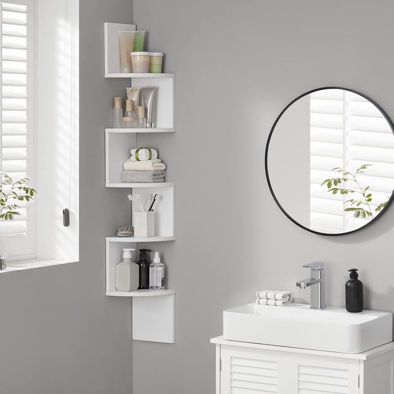Corner Shelf Wall Mount, 5-Tier Floating Corner Bookshelf - view 5