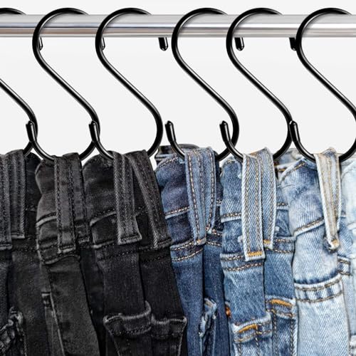 6 Pack Heavy Duty S Hooks for Hanging, Non Slip Vinyl Coated S Hook for Hanging Closet,Jeans, Pots, Mugs, Pans, Bird Feeders Kitchen and Large S Hook for Hanging Plants- 5 inch Length - view 5