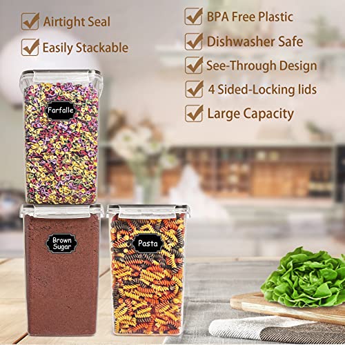 Flour Sugar Storage Containers 6.5L, 4 PCS, Black - view 2