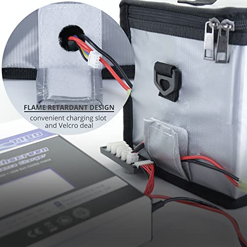 Fire Retardant Lipo Zipper Bag for Charging and Storing Lipo Battery Packs, 8.5 x 6.5 x 5.7inch - view 3