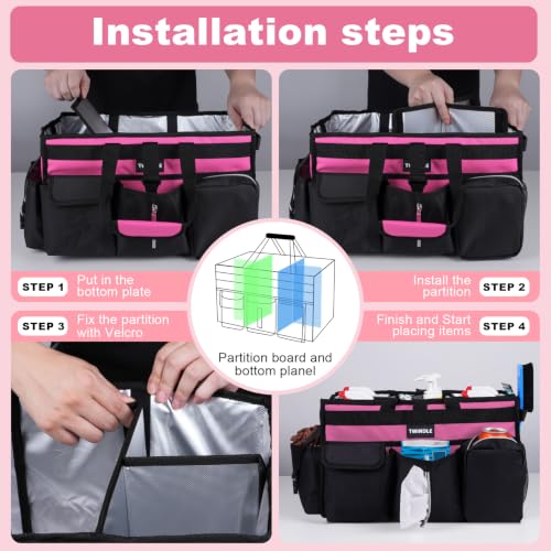 Large Cleaning Caddy With Detachable Divider And Support Board, Large Cleaning Supply Caddy With Adjustable Shoulder Strap & Waist Belt For Cleaners,Housekeepers - view 6