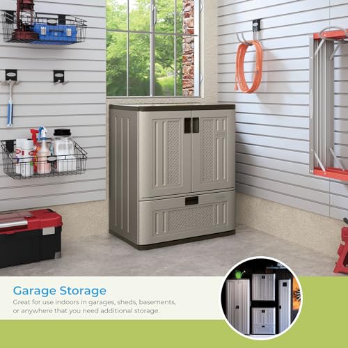 Base Storage Cabinet, Lockable Single-Drawer Organizer, Platinum - view 5