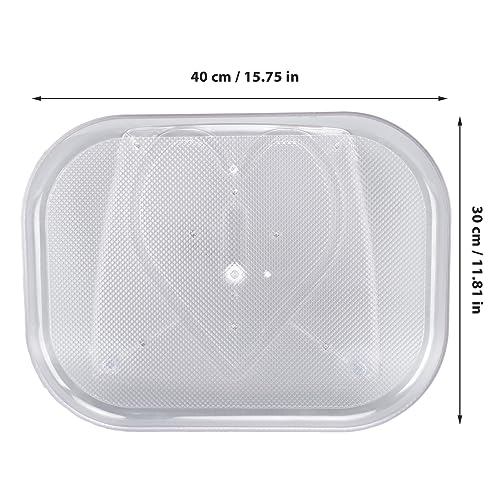 Rotating Storage Rack, Transparent Plastic 360 Degree Tray with Nonslip - view 2