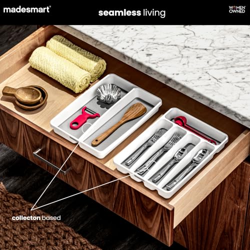 Classic 5 Compartment Compact Silverware Tray, White - view 3