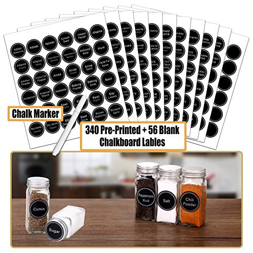 48 Pcs 4 oz Glass Spice Jars with Shaker Lids and 703 Spice Labels - view 3