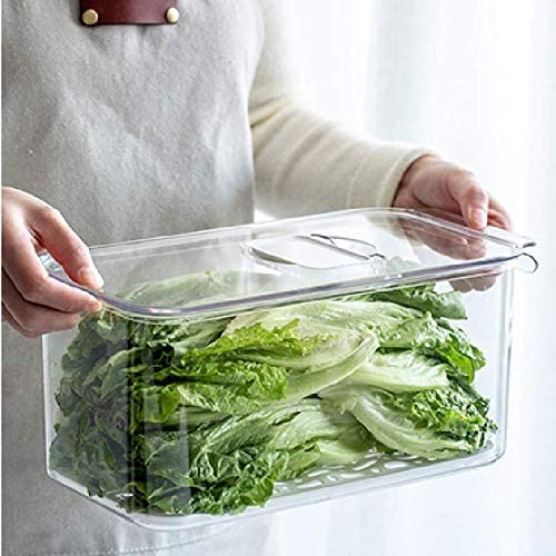 Vegetable Fruit Containers Fridge Containers,Freezer Produce Saver Refrigerator Organizer Bins with Vented Lids And Drain Tray For Pantry Fridge Freezer Cabinet Kitchen Organization