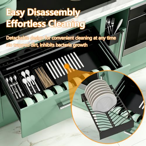 2-Tier Pull Out Cabinet Organizer Drawer Organizer Nano Black - view 4