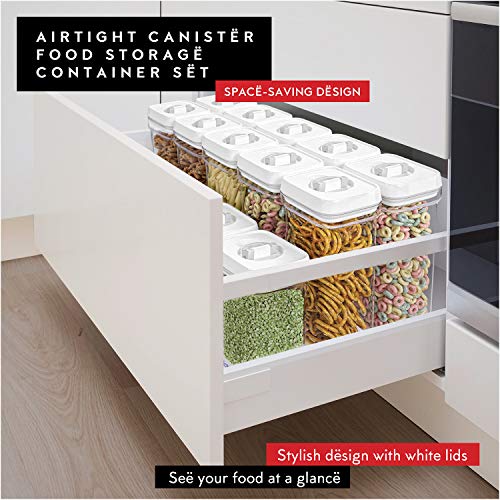 Pasta Storage Containers for Pantry - Set of 2 White Airtight Spaghetti Container Storage - Ideal for Spaghetti & Noodles, Kitchen Pantry Organization and Storage, Keeps Food Fresh - view 6