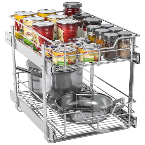 Pull Out Cabinet Organizer, 14.8” Slide Out Kitchen Organizers Storage - view 8