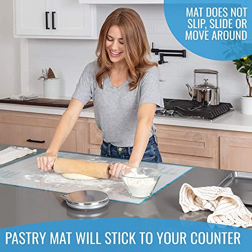 Pancake Batter Dispenser and Silicone Pastry Mat - Perfect Baking Tool for Cupcakes, Waffles, Crepes, Cake or Any Baked Goods - Extra Large Baking Mat For Rolling Out Dough - 100% Silicone - view 6