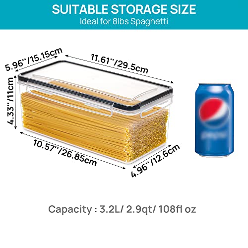Pasta Storage Containers, 8 Pack, 3.2L Airtight Canisters - view 2