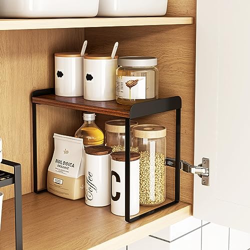 Stacking Wood Shelf Organizer, Counter Cabinet Storage Rack, 16 inch - view 4