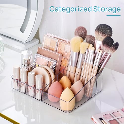 3 Tier Clear Makeup Organizer with 2 Drawers - view 4