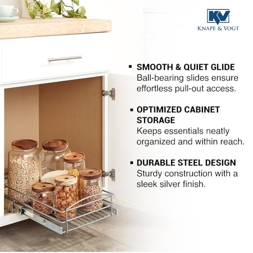 RS-MUB-11-FN 5 in. H x 12 in. W x 20 in. D Multi-Use Pull-Out Basket Cabinet Organizer in Silver - view 5