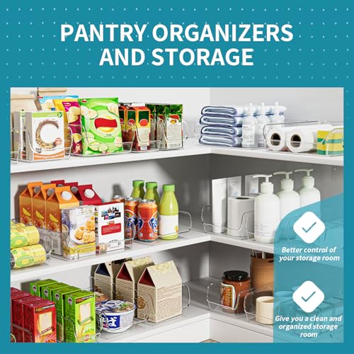 Clear Organizing Bins for Total Home Organization - Multi-Purpose Storage Solution for Pantry, Closet, Bathroom, and Kitchen (8 pack clear) - view 4